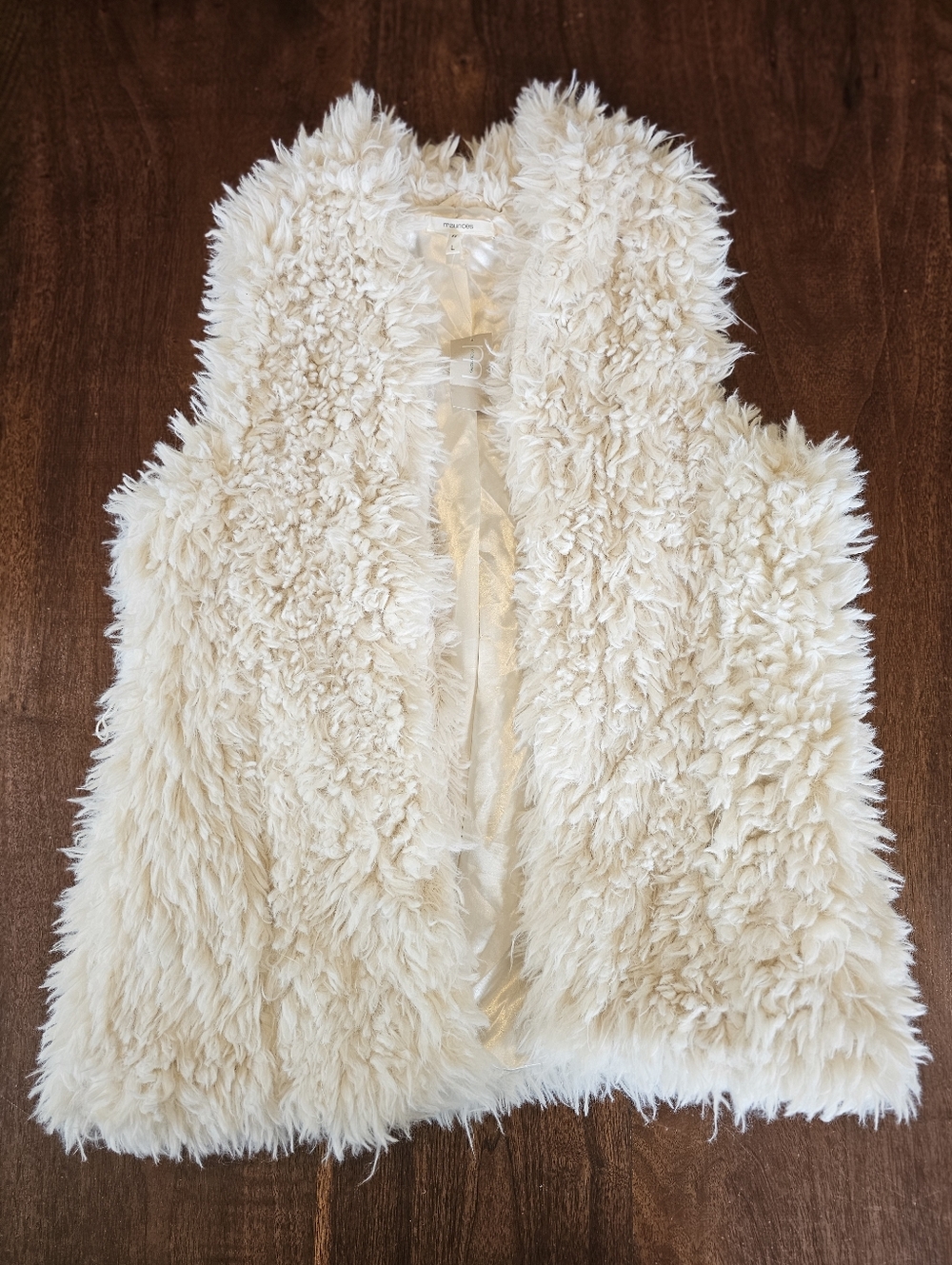 Maurices Faux Fur Vest Size Large NWT